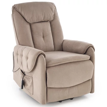 HORTON automata TV fotel, felállás segítővel - Bézs szövet