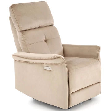 SEMIR automata relax TV fotel - Bézs bársony szövet