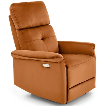 SEMIR automata relax TV fotel - Fahéj bársony szövet