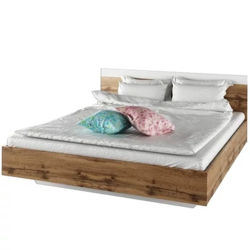 GABRIELA ágykeret ágyrács nélkül 180x200 - Wotan tölgy / Fehér