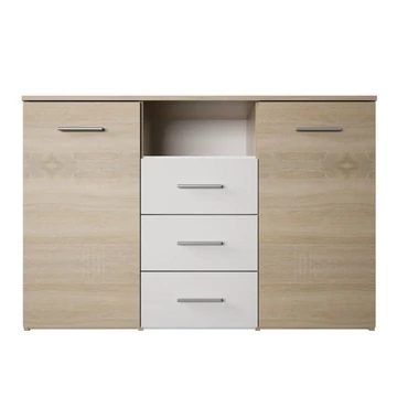 GABRIELA Komód - Sonoma tölgy / Fehér