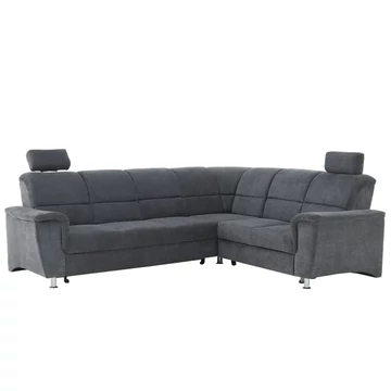 SANTIAGO sarokülő ágyfunkcióval és ágyneműtartóval - Matrix 17 szürke - JOBBOS(3F-RE-2SK)