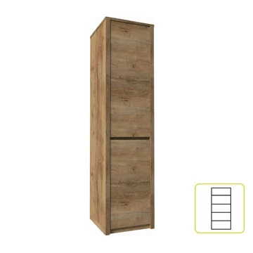 MONTANA 1 ajtós osztott szekrény - Lefkas Tölgy (S1D)