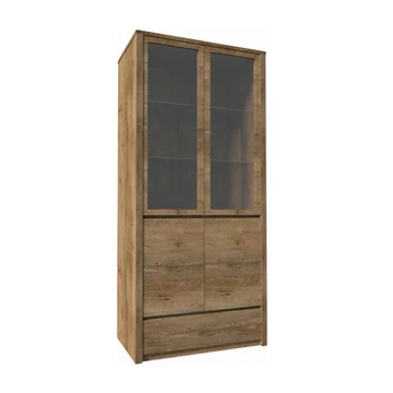 MONTANA 2 osztott ajtós 1 fiókos vitrin - Lefkas Tölgy (W2D)