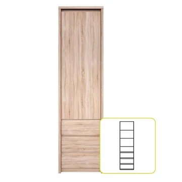 NORTY szekrény fiókokkal - Sonoma Tölgy (TYP5)