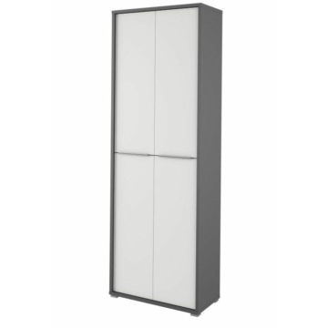 RIOMA NEW TYP 05 Magas szekrény polcokkal - Grafit / Fehér