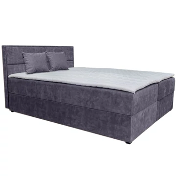 ARAMIS Boxspring franciaágy 180x200 cm - 5-ös SÖTÉTSZÜRKE