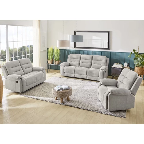 SYLT 3+2+1 félautomata relax TV ülőgarnitúra - 444/19 Világosszürke