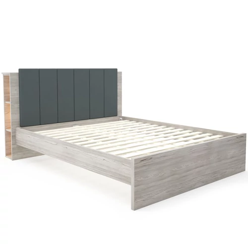 HUGÓ ágykeret ágyráccsal, LED világítással 160x200 cm - Katthult