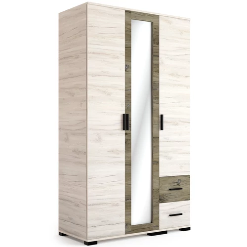 NÁPOLY 120 cm nyílóajtós gardrób - Justus Tölgy / Sötét Justus Tölgy