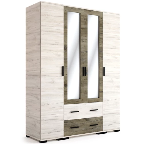 NÁPOLY 160 cm nyílóajtós gardrób - Justus Tölgy / Sötét Justus Tölgy