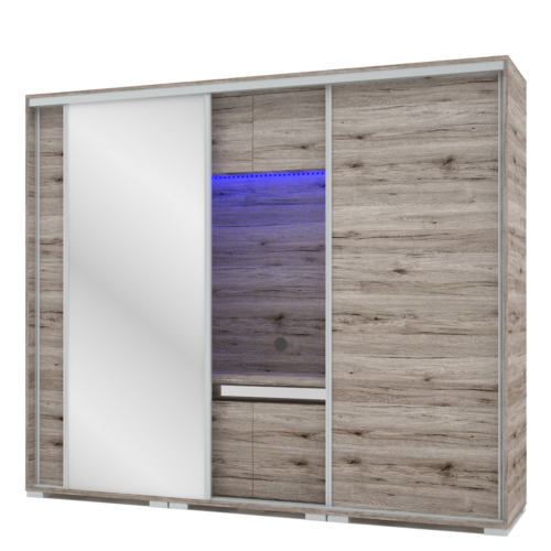 BOND 3BL 239 cm TV-s gardrób 1 TÜKÖRREL - San Remo
