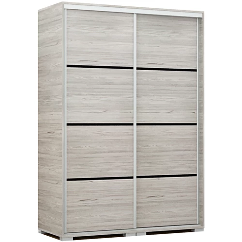 BORNEO 140 cm tolóajtós gardrób - Katthult / Fekete csík