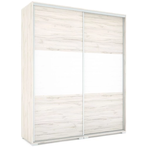 BOSTON 200 cm tolóajtós gardrób ruhalifttel - Justus Tölgy / Rusztik Fehér