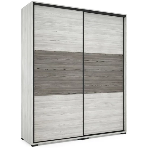 BOSTON 200 cm tolóajtós gardrób ruhalifttel - Katthult / Sötét Katthult / Fekete profil