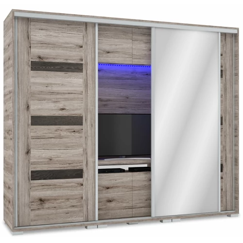 CAPRI 239 cm TV-s gardrób 1 TÜKÖRREL - San Remo / Canterbury