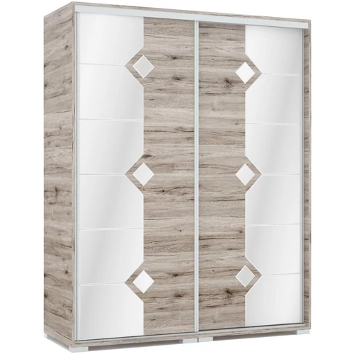 DIAMOND 160 cm tolóajtós tükrös gardrób - San Remo