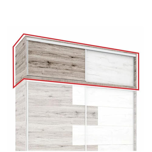 STONE 200 cm-es gardróbhoz magasító, 60 cm magas (Gardrób színeiben)