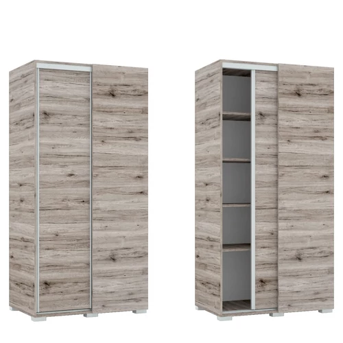 Tolóajtós Gardrób Sarokelem 4db polccal 100 cm  - San Remo