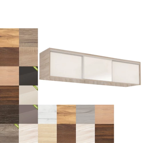 MAGASÍTÓ 239 cm-es gardróbhoz, 60 cm magas, VÁLASZTHATÓ SZÍNBEN - MAGASFÉNYŰ