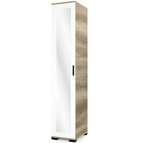 GALAXY G1 ruhás tükrös elem 40 cm - Canyon Tölgy / Rusztik Fehér (Erezett Fehér)