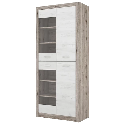 ROYAL 90-es üveges elem E - San Remo / Fehér Tölgy (ROY3)