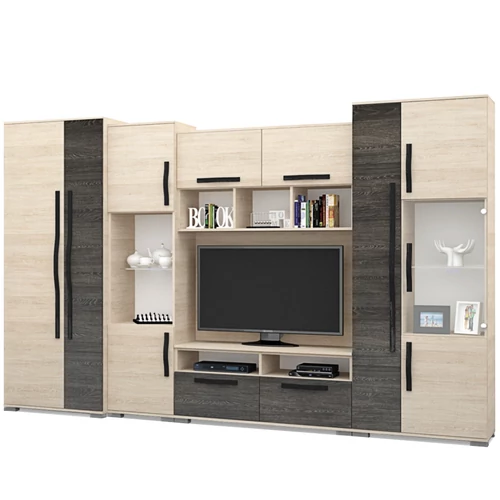 ATLANTA nappali szekrénysor 330 cm LED világítással - Canterbury / Santana