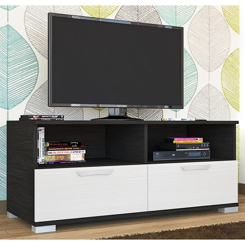 BASEL TV asztal / TV-s elem - Nero / Bianco