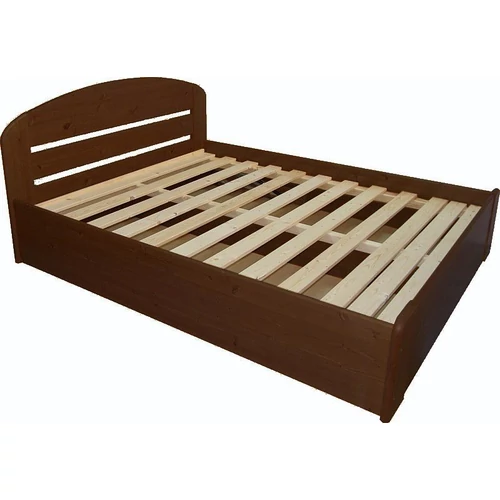 Etsberger ANIKÓ DIÓ PÁCOLT ágyneműtartós ágykeret 180x200, ágyráccsal, gázrugós