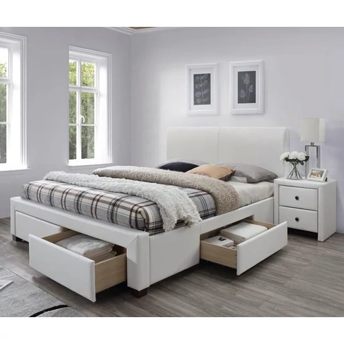 MODENA 2 ágykeret ágyráccsal és ágyneműtartó fiókokkal 160x200 cm - Fehér