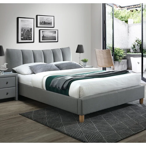 SANDY 2 ágykeret ágyráccsal 160x200 cm - Szürke