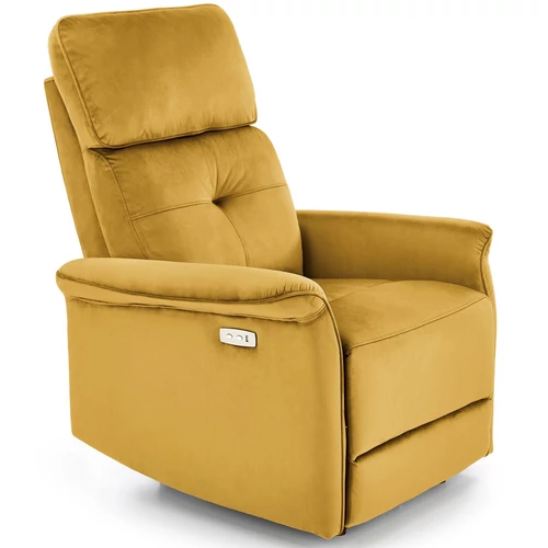 SEMIR automata relax TV fotel - Mustár bársony szövet