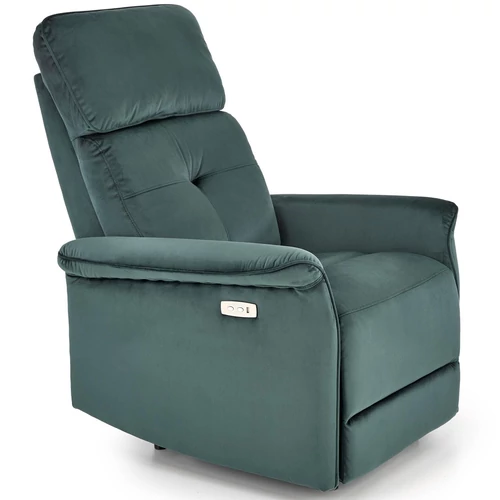 SEMIR automata relax TV fotel - Zöld bársony szövet