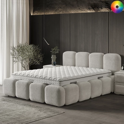 Infiniza LUXURY ágyneműtartós ágykeret 160x200 - VÁLASZTHATÓ SZÖVETTEL