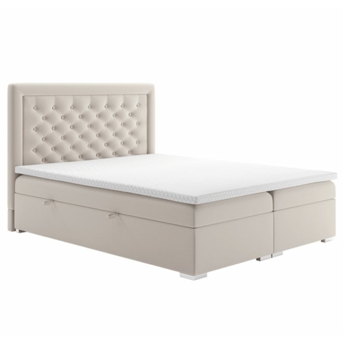 DORMAN Boxspring franciaágy 180x200 cm - Krém Mono 231