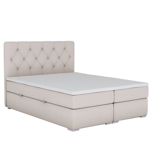 ESHLY Boxspring franciaágy 160x200 cm - Bézs Mono 232
