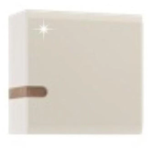 LYNATET 65 Faliszekrény, extra magas fényű - Fehér / Sonoma Trüffel