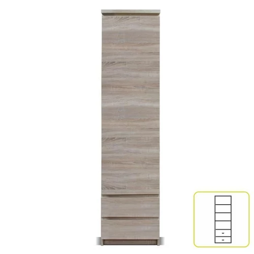 PANAMA 1 ajtós 2 fiókos polcos szekrény - Sonoma Tölgy (TYP 02)