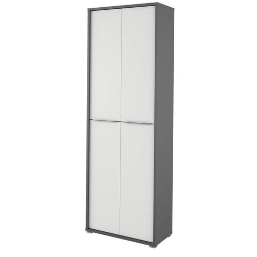 RIOMA NEW TYP 05 Magas szekrény polcokkal - Grafit / Fehér