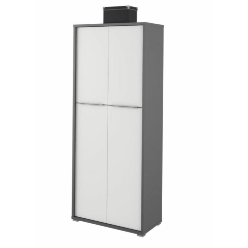 RIOMA NEW TYP 07 Polcos szekrény - Grafit / Fehér