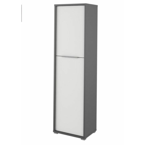 RIOMA NEW TYP 08 polcos szekrény - Grafit / Fehér
