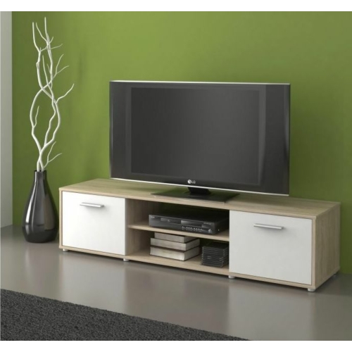 ZUNO NEW TV asztal - Sonoma Tölgy / Fehér