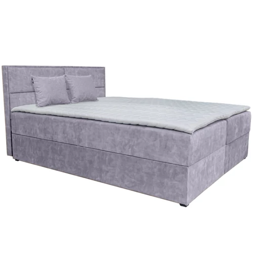ARAMIS Boxspring franciaágy 160x200 cm - 2-es KÖZÉPSZÜRKE