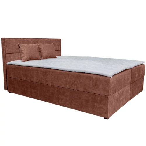 ARAMIS Boxspring franciaágy 180x200 cm - 4-es BARNA