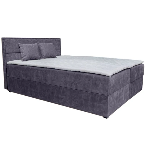 ARAMIS Boxspring franciaágy 180x200 cm - 5-ös SÖTÉTSZÜRKE