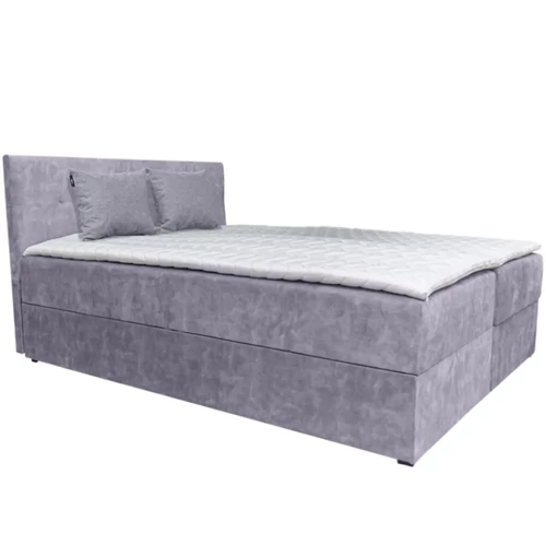ATOS Boxspring franciaágy 160x200 cm - 2-es KÖZÉPSZÜRKE